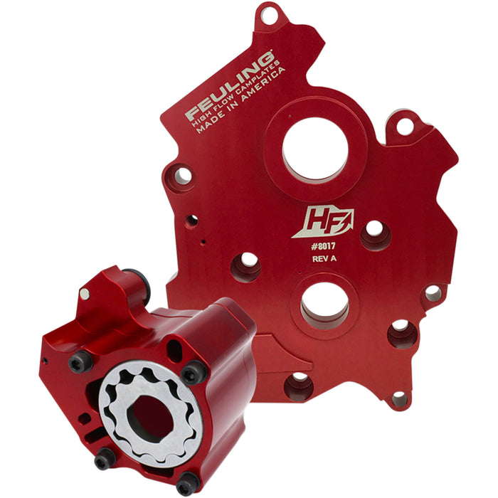 FEULING OIL PUMP CORP. 0932-0231 7199 Race Series Oil Pump/Camplate Kit - Race Series Oil Pump with Plate - Twin Cooled - M8
