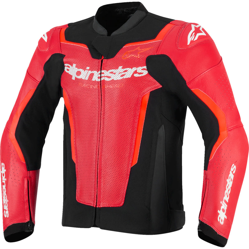 ALPINESTARS GP Force v2 Airflow Leather Jacket Red/Red - Fluo US / EU