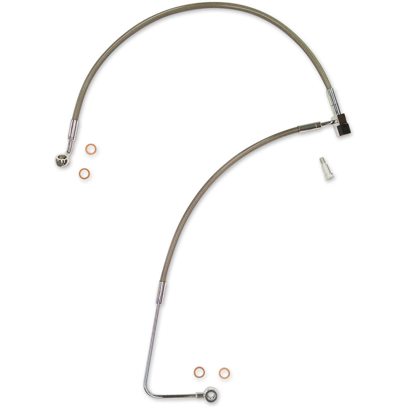 Magnum Shielding XR Lower Brake Line Stainless Steel - SSC1101-00 For Harley Softail 2011-2017
