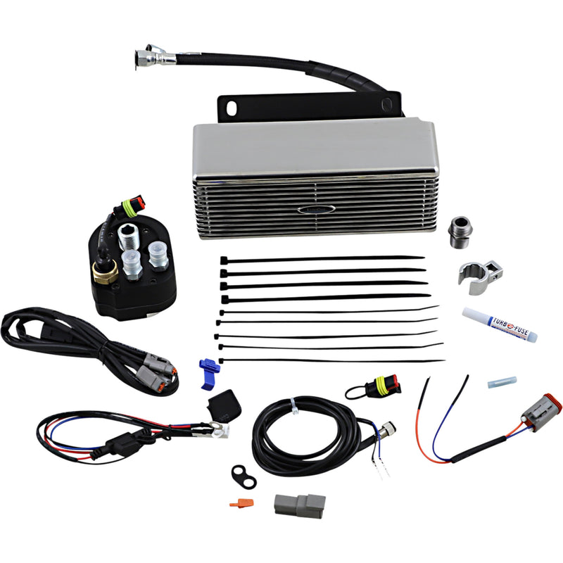 Ultracool 3.0 Below Regulator Mount Oil Cooler For S&S T Series Engines Stainless Steel Touring Trike - RF-2CSS For Harley Touring 2009-2016