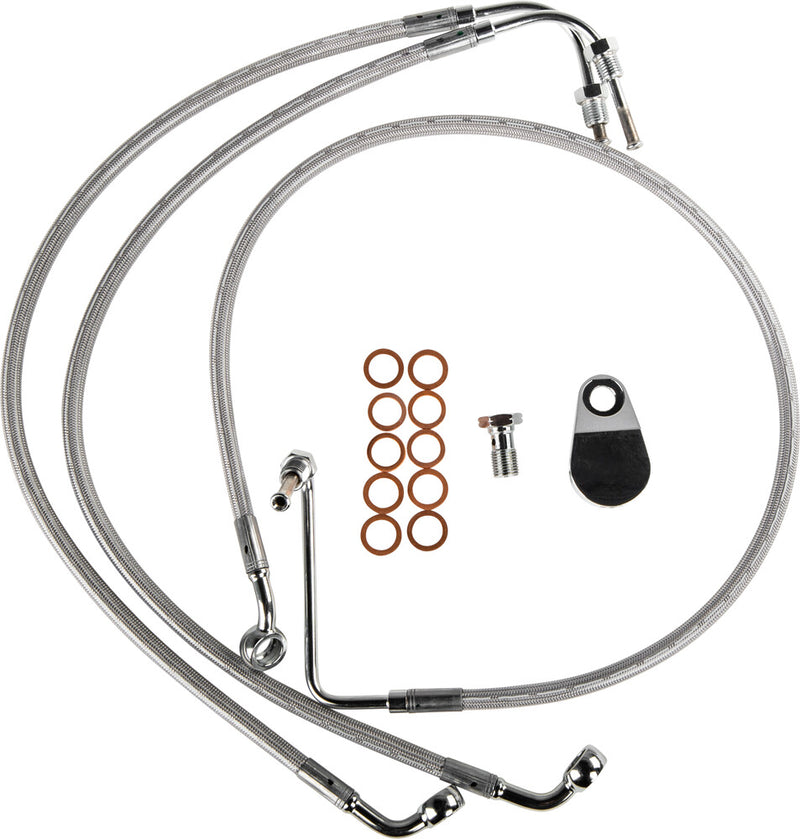 Goodridge Econoline TRI Frnt Kit FLT FLH Models - HD8291-A For Harley Touring 2008-2013