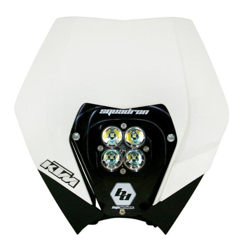 Baja Designs 557061AC 08-13 KTM Headlight Kit AC W/ Headlight Shell White Squadron Sport - User 1