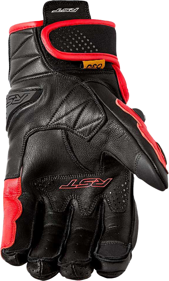 Rst 556-3668210 103668RED-10 FREESTYLE 3 D3O GLOVE BLACK/RED LEATHER LG