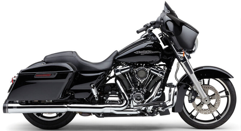 Cobra 4" Groove TIP Slip-ON Chrome FLH FLT - 6277 For Harley Touring 2017-2026