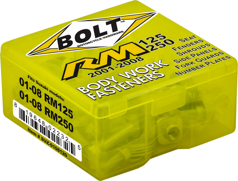 Bolt Full Plastic Fastener Kit - SUZ-0108120 Suzuki RM 125 / RM 250 2001-2008