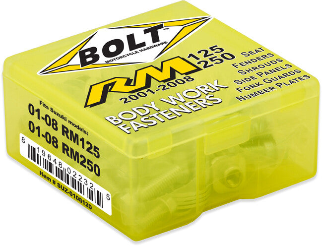 Bolt Full Plastic Fastener Kit - SUZ-0108120 Suzuki RM 125 / RM 250 2001-2008