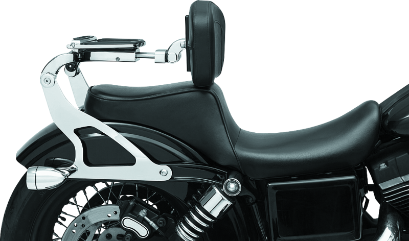 Kuryakyn 7095 Fixed Mounts Multi-purpose Driver/passenger Backrest 06-17 Dyna Models Chr (no Mount) - Photo - Primary