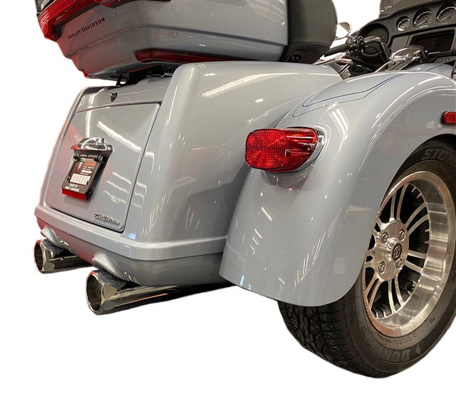 Tab Performance 4.5" B.A.M Stick Slip-On Mufflers | Chrome - Black Straight Tips, Zombie Baffles 121-1293-B2-Z