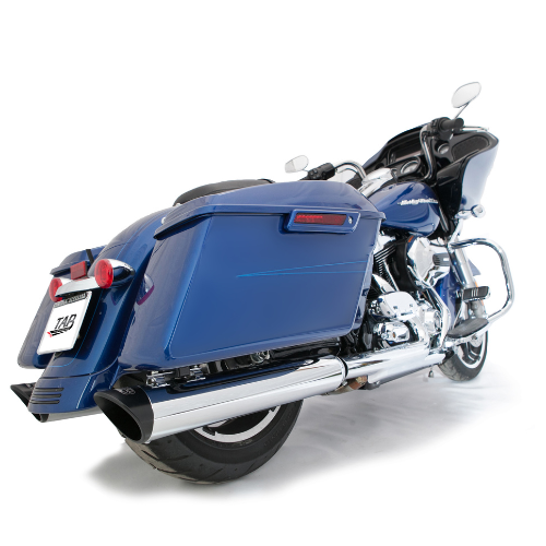 Tab Performance 4" B.A.M. Stick Slip-On Mufflers Chrome - 121-1294 For Harley Touring 1995-2021