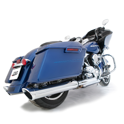 Tab Performance 4" B.A.M. Stick Slip-On Mufflers Chrome - 121-1294 For Harley Touring 1995-2021