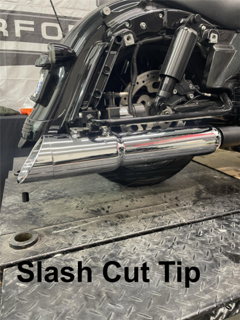 Tab Performance 50 Cal (5") Slip-On Mufflers Chrome Chrome Slash Cut Tip, Non-Baffled ( Baffles - 121-1299-95-2016-C-NB For Harley Touring 1995-2026