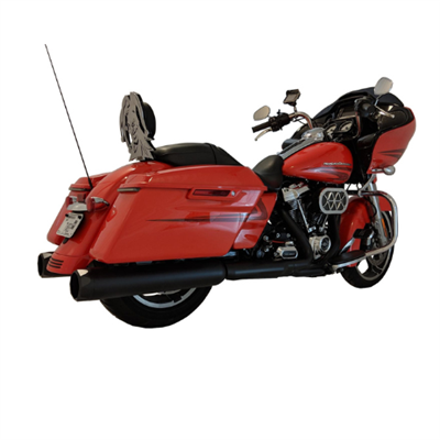 Tab Performance 4.5" B.A.M. Stick Slip-On Mufflers | Black - Black Straight Tips, 2.5" Louvered Baffles 121-2297-B2-2.5