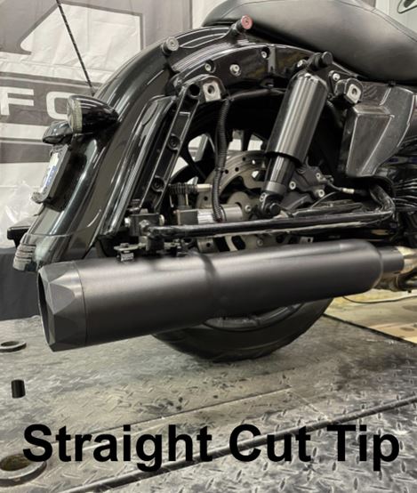 Tab Performance 50 Cal Slip-On For Touring Black 17 Up (Not Trikes) Zombie Baffles (Loud) Using Stock Cut - 121-2299-Z For Harley Touring 2017-2026
