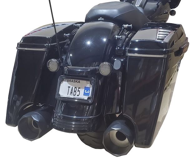 Tab Performance 50 Cal Slip-On For Touring Black 17 Up (Not Trikes) Zombie Baffles (Loud) Using Stock Cut - 121-2299-Z For Harley Touring 2017-2026