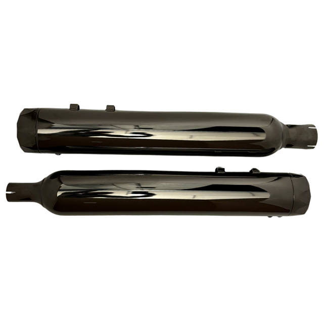 Tab Performance 4.5" B.A.M Stick Slip-On Mufflers | Torched Chrome - Torched Chrome Slash Tips, 2.5" Louvered Baffles 121-5297-T-2.5