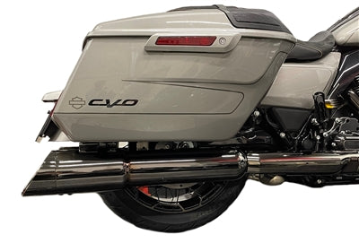 Tab Performance 50 Cal 5 Inch Diameter Pipe Slip-On Mufflers Davidson Touring Torched Chrome 2.5 Inch - 121-5299-N-2.5 For Harley Touring 2017-2026