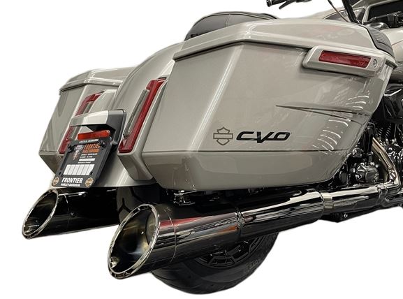 Tab Performance 121-5299-T-Z 50 Cal 5 Inch Diameter Pipe Slip-On Mufflers Harley Davidson Touring Torched Chrome Zombie Baffles (Loud) 2017-Up Torched Chrome Slash Cut Tip