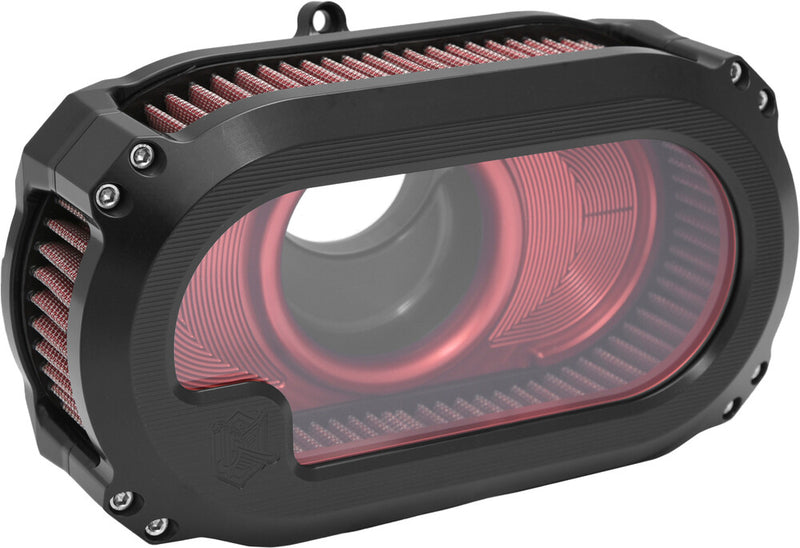 Kens Factory NL Air Cleaner W Glass Blkw RED CVO `23 RG Flhx `24 - NXT-05BR For Harley Touring 2023-2026