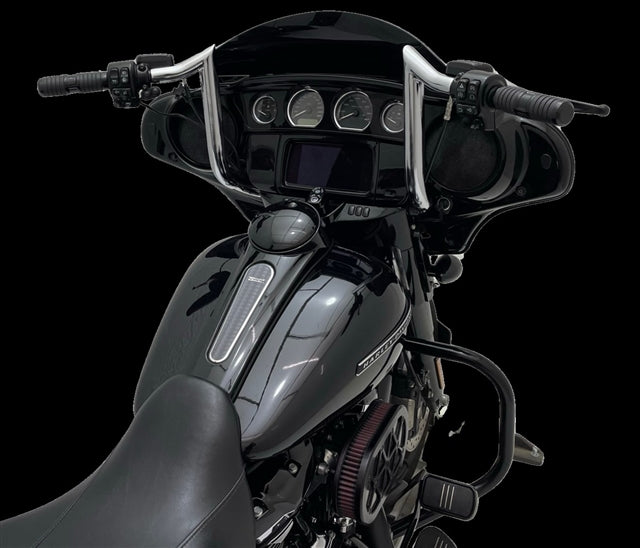 Tab Performance Folsom Prison Handlebars Street/Electra/Ultra Glide & TriGlide Ultra - - - 12", 2009-Up Tri Glide Ultra, Chrome 125-1120-12-2009-UP-CHROME