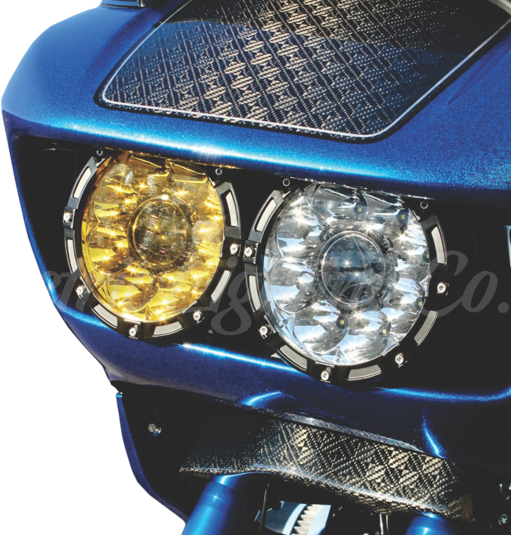 Letric Lighting Co 7" DB7 LED Headlight Kit Fltr ` - LLC-DB7-YC For Harley Road Glide 2015-2022