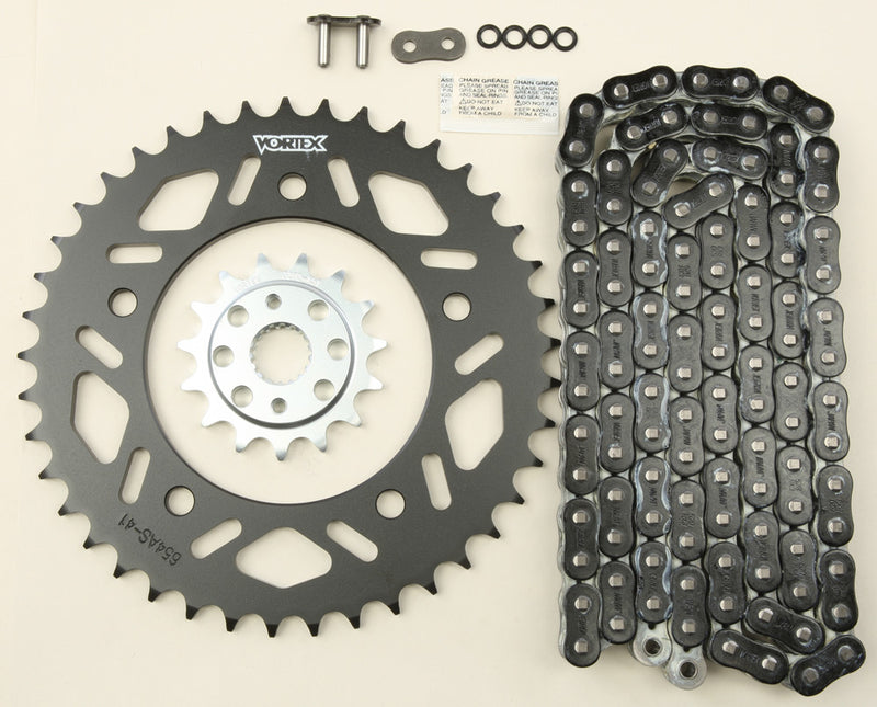 Vortex 3-CK6375 CK6375 SPROCKET/CHAIN KIT STL/STL 15/41T SIL RX3 520-114L BLK