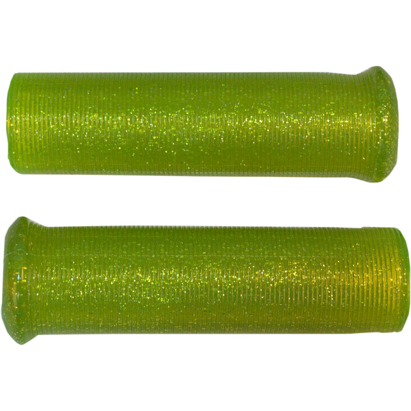 EMGO 0630-1762 42-21125 Star Fire Flake Grips Grips - Retro - Metal - 7/8" - Yellow
