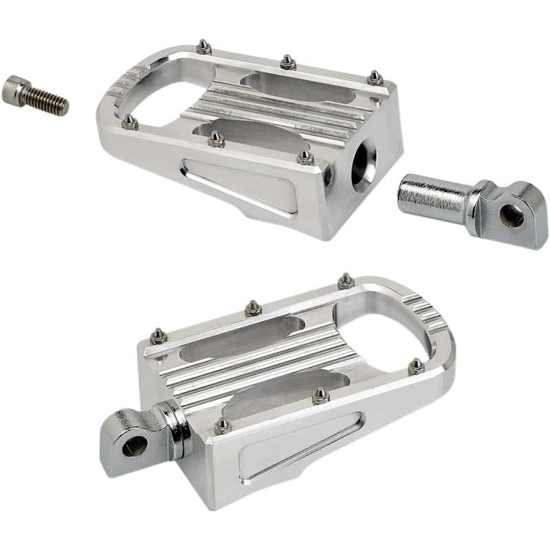 Biltwell Punisher Footpeg Polished Xl - 7006-303-01 For Harley 2008-2019