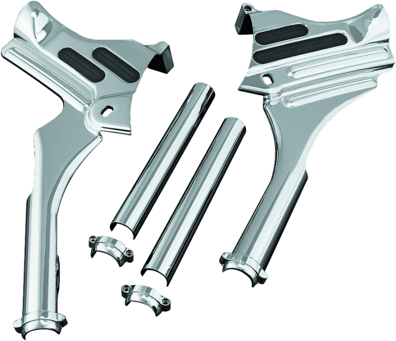 Kuryakyn 7866 Deluxe Neck Covers 95-07 Touring Models Chrome - Photo - Primary