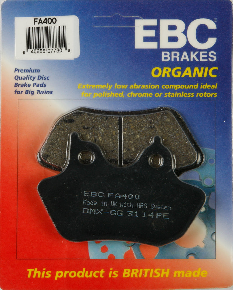 EBC Brake Pads Organic - FA400 For Harley Motorcycles 2000-2007