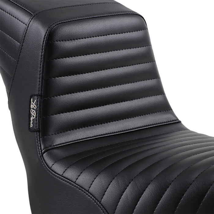 LE PERA 0802-1342 LYF-590PT Kickflip Seat — Pleated - Black - Softail '18-'23