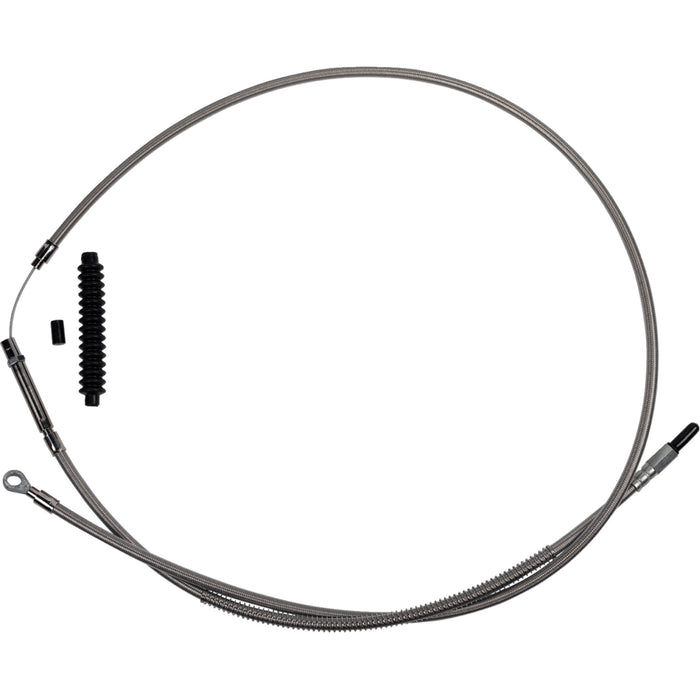 BARNETT 0652-2999 102-30-10068-10 High-Efficiency Stainless Steel Clutch Cable for Harley-Davidson - +10"