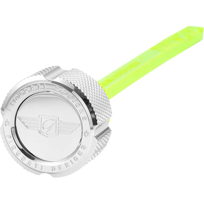 FIGURATI DESIGNS 0710-0317 FD01-MAGDSPP-KN-SS Magnetic Oil Dipstick knurled - silver - indian