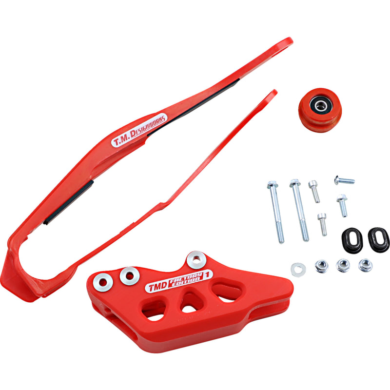 T.m. Designworks Chain Guide And Slider Kit - DCK-OR2-RD Honda Dirt Bikes 2005-2007