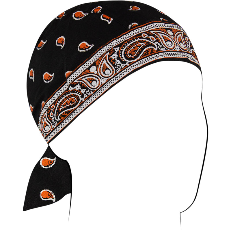 ZAN HEADGEAR 2504-0502 Z197 Flydanna® Headwrap Flydanna® - Classic Bandana - Orange/Black