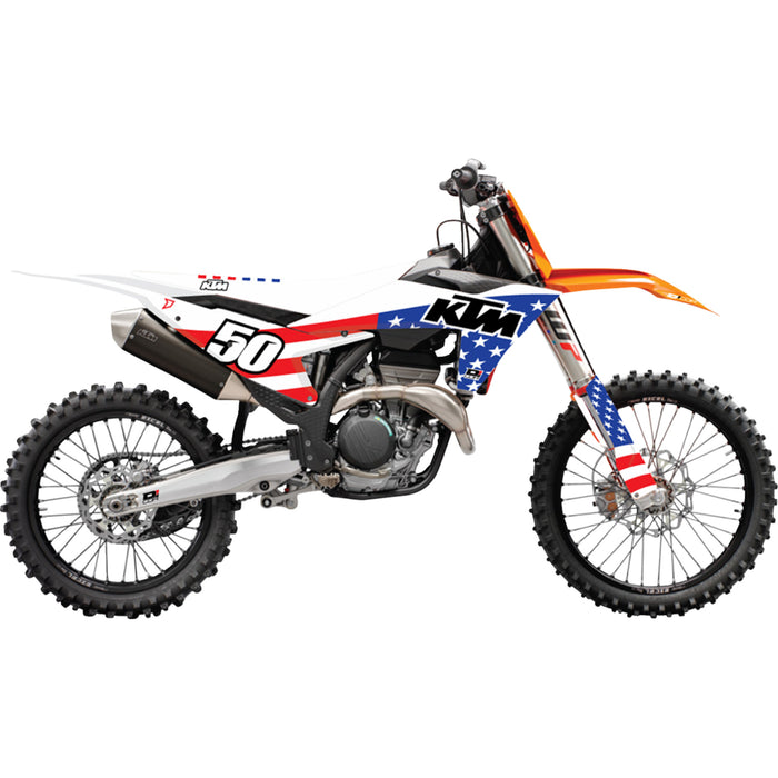 D'COR VISUALS 4302-7465 20-30-301 Complete Graphics Kit Graphic Kit - USA KTM - KTM - SX/F 125-250 '25