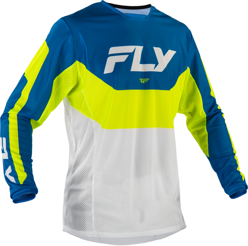 Fly Racing 380-314S 380-314S KINETIC MESH JERSEY BLUE/WHITE/HI-VIS SM