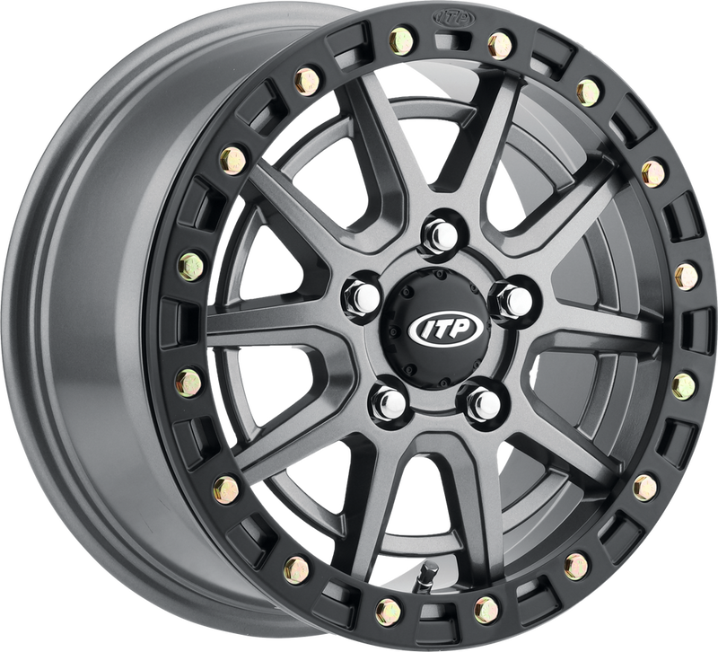 Itp SD10 Grey Black Ring 15X7 5/4.5 6+1 - 1522850708B Polaris RZR 2022