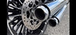Tab Performance Softail Long Tip Compatible Exhaust Pipes Chrome Chrome Twist End Caps, No Baffles - 131-1291-C4-N For Harley Softail 2018-2026