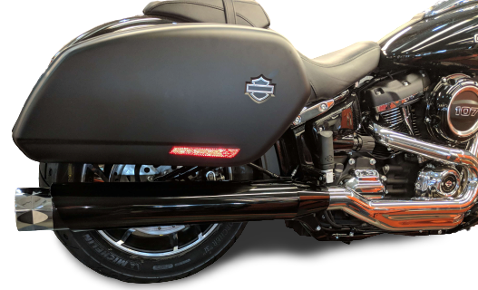 Tab Performance Sport Glide Compatible Exhaust Pipes Chrome Black Slash Tips, 2.5" - 131-1292-B-2.5 For Harley Softail Sport Glide 2018-2021