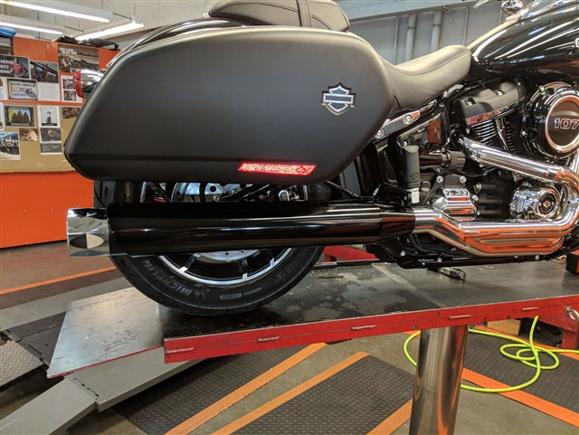 Tab Performance Sport Glide Compatible Exhaust Pipes Black Black Slash Tips, 1.75" Quiet - 131-2292-B-1.75 For Harley Softail Sport Glide 2018-2021