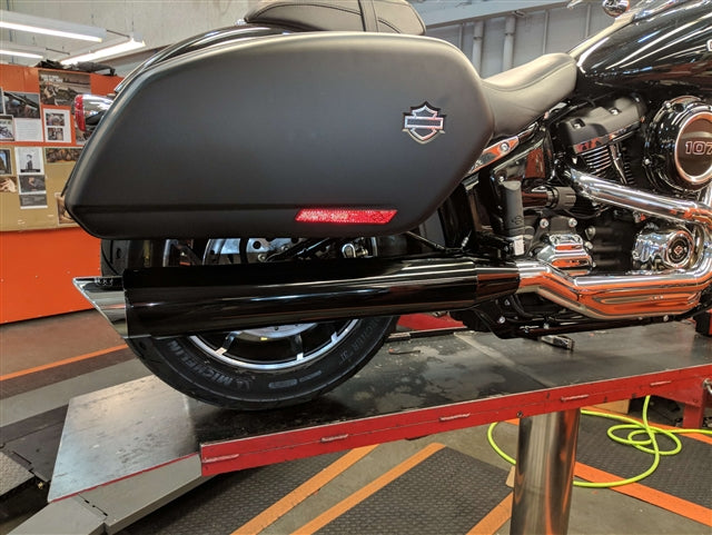 Tab Performance Sport Glide Compatible Exhaust Pipes Black Chrome Slash Tips, 1.75" Quiet - 131-2292-C-1.75 For Harley Softail Sport Glide 2018-2021