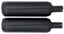 Tab Performance Fat Bob Softail Tip Compatible Exhaust Pipes | Black - Black Slash Tips, Zombie Baffles 131-2293-B-Z