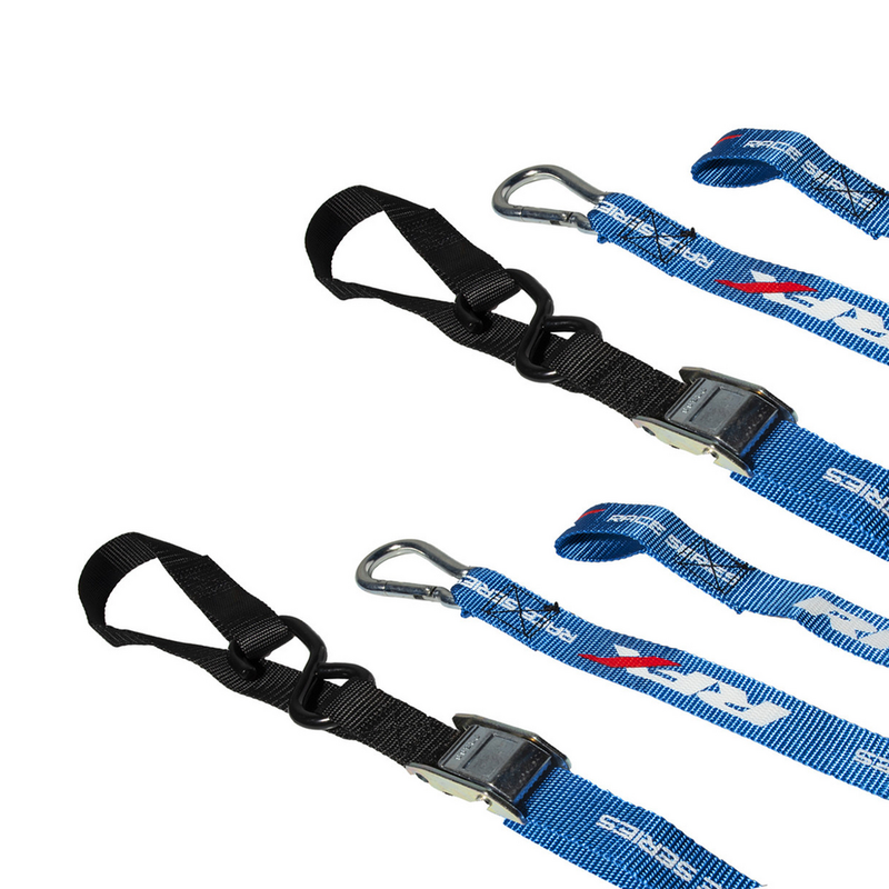 Rfx 739-1147 FXTD 30000 55GB 1.0 TIE DOWNS SOFT LOOP & CARABINER LIGHT BLUE/BLACK