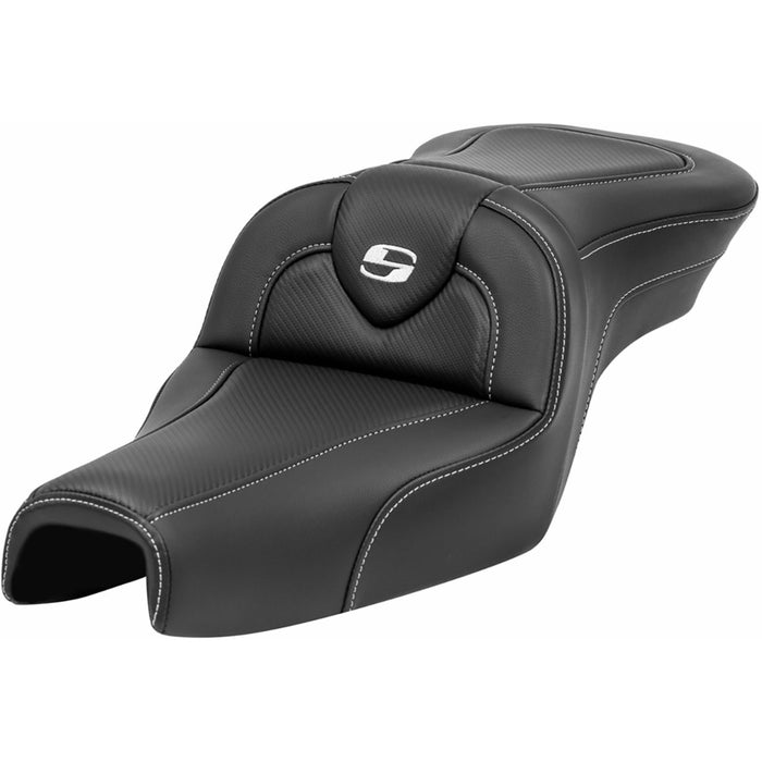 SADDLEMEN 0804-0792 807-03-185 Roadsofa™ Standard Reach Seat - without Backrest - Carbon Fiber - XL '04-'22