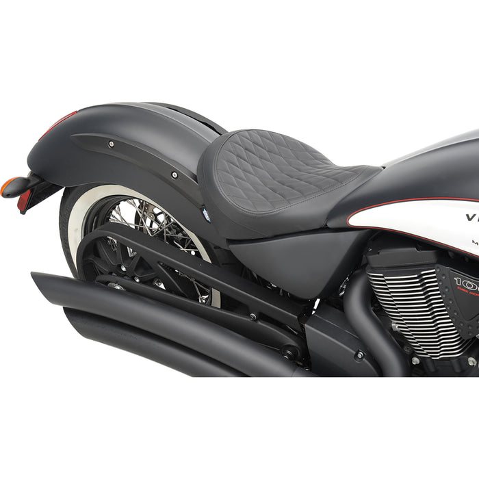 DRAG SPECIALTIES Low-Profile Solo Seat Diamond - Stitch Victory '03-'17