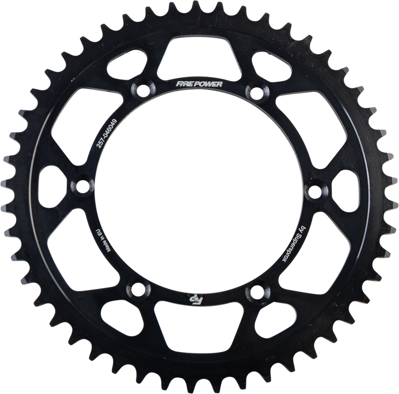 Fire Power Rear Sprocket Steel 49T Black - FPS-460-49-BLK Kawasaki Dirt Bikes 1982-2024