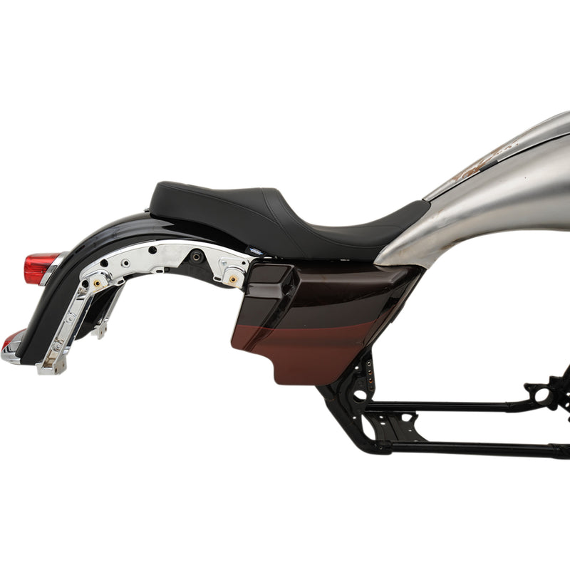 Drag Specialties Low Profile Touring Seat Low Touring Seat Mild Stitched Razorback Tanks FL - 0801-1075 For Harley Touring 2008-2023