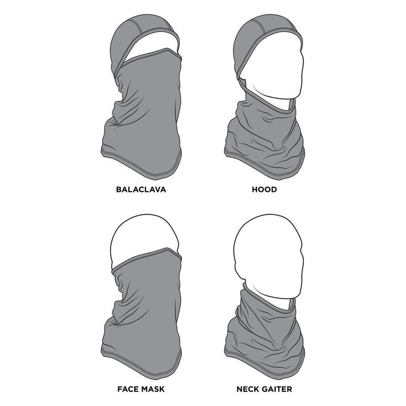 ZAN HEADGEAR 2503-0380 WB4L091 SportFlex® Convertible Balaclava black/white flag