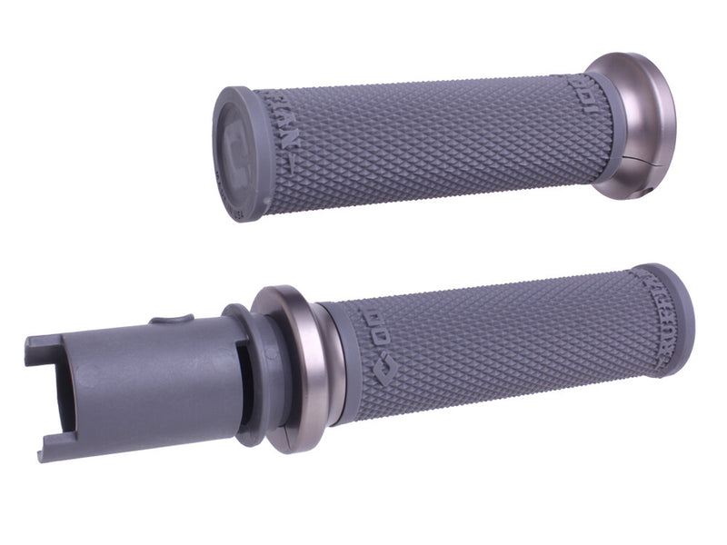 Odi Lock-ON Ruffian Grips Graphite GUN Metal CVO ` - V30HTCH-H For Harley Touring 2023-2024