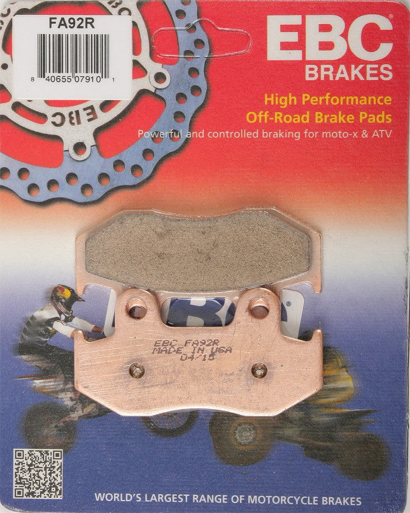 Ebc 15-92R FA92R BRAKE PADS FA92R SINTERED R SERIES